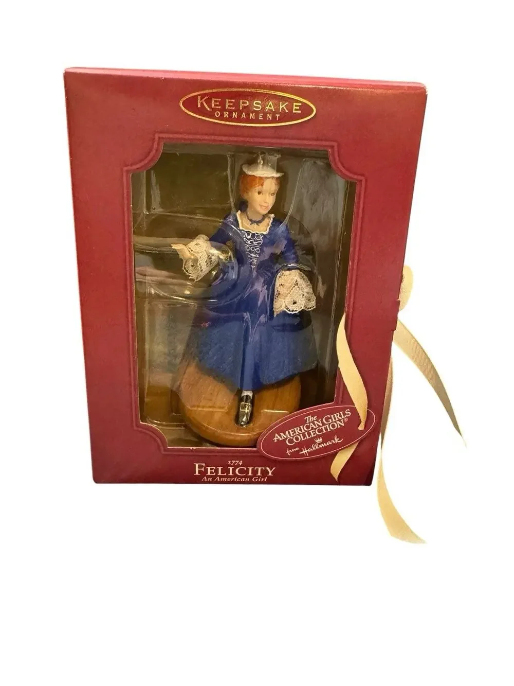 Hallmark Keepsake Ornament American Girl Felicity Merriman 1774 Blue Gown 2002
